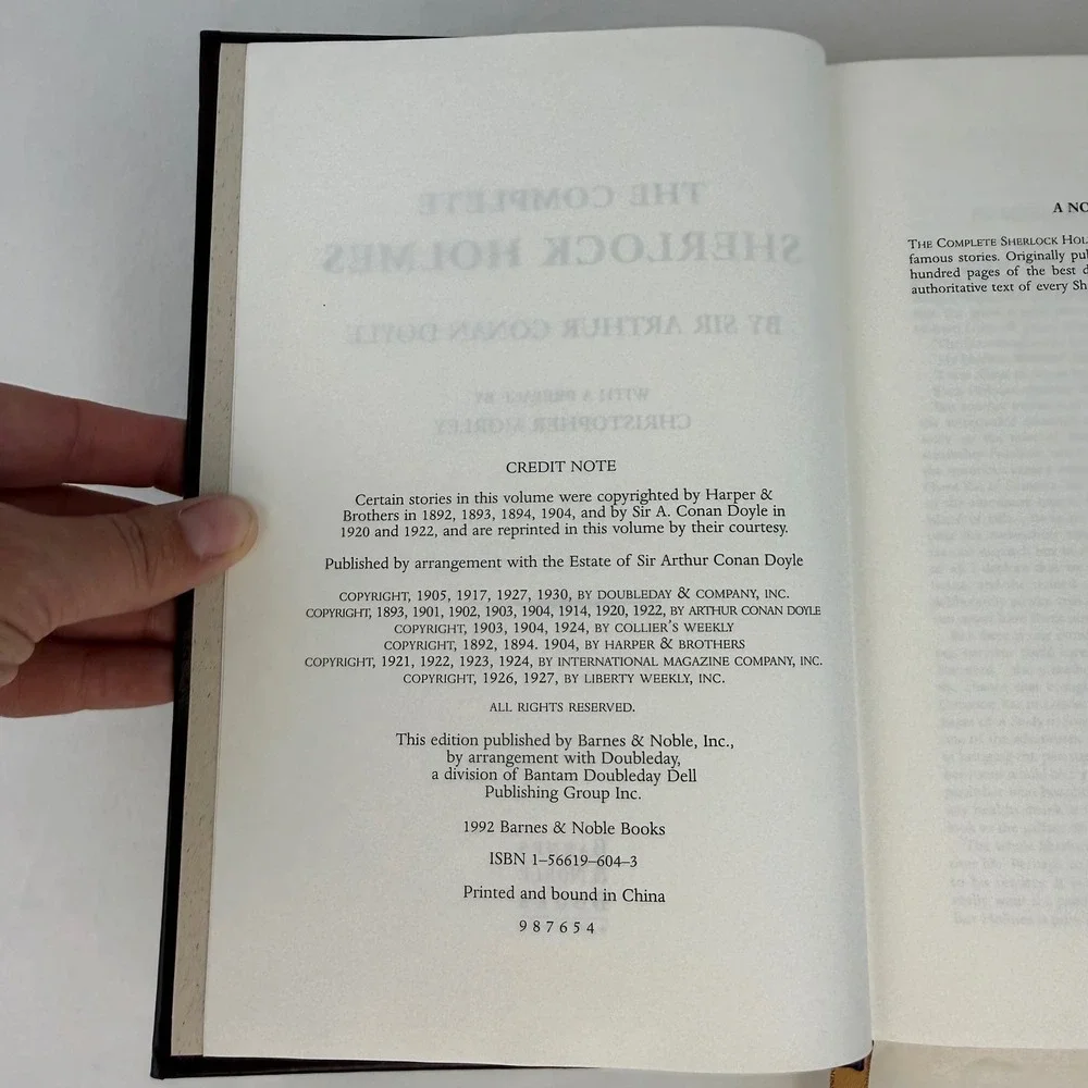 The Complete‎ Sherlock Holmes Arthur Conan Doyle Barnes & Noble Leatherback 1992